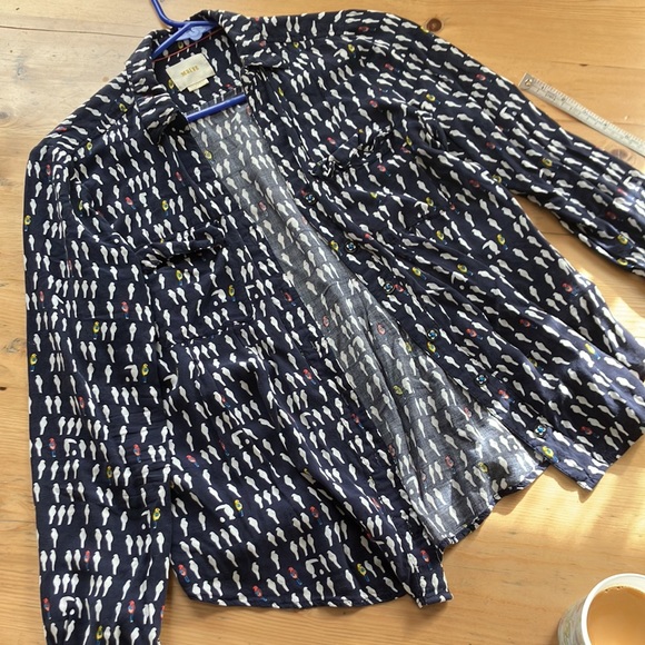 Maeve by Anthropologie Wynwood parrot button down blouse (fits like a 4) - Picture 8 of 8
